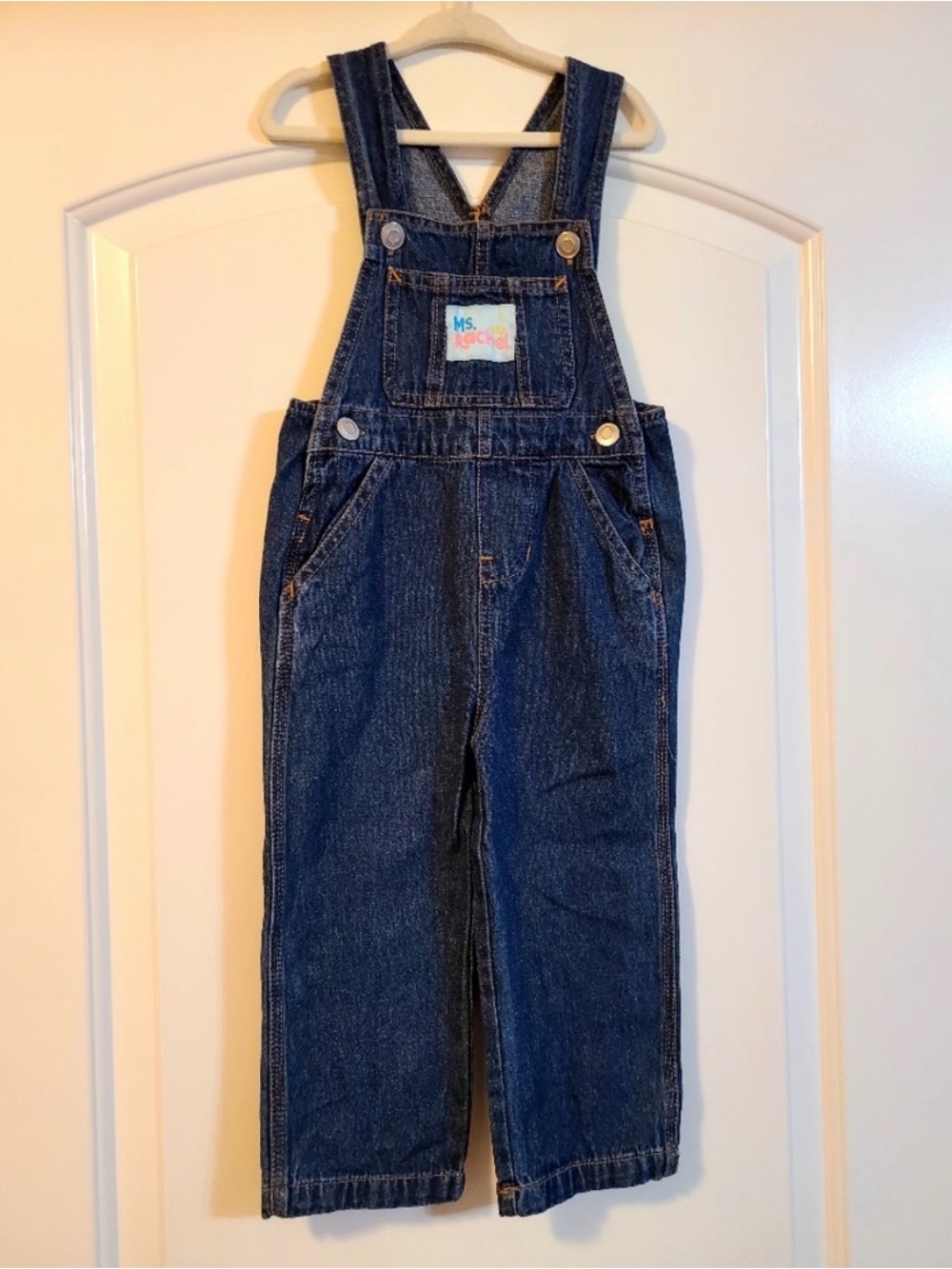 Ms Rachel Dark Blue Denim Overalls for Toddler